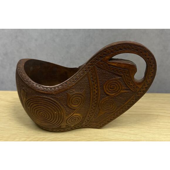 Yugoslavian Shepherd Ceremonial Wedding Cup, Hand Carved Wood, Folk Art … - Picture 2 of 7